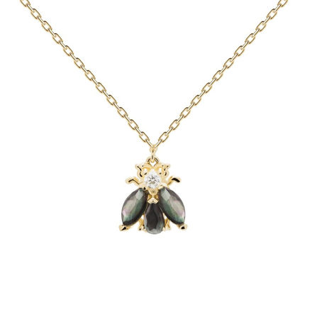 Zaza necklace gold plated multi 55cm