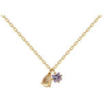 Velours necklace gold plated multi 50cm 