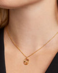 Leo necklace gold plated multi 50cm