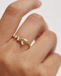 Revery ring gold plated white