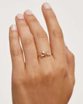 Revery ring gold plated white