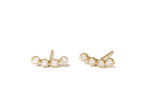 Bilde av White Tida earrings gold plated white