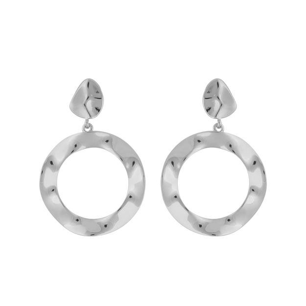 Maxime pendant ear plain silverplated