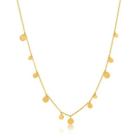 ANIA HAIE GEOMETRY MIXED DISCS NECKLACE N005-01G