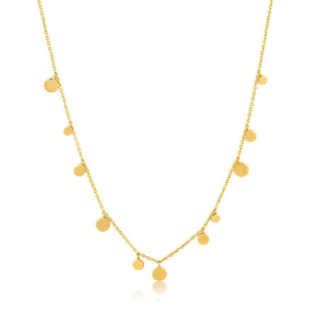 ANIA HAIE GEOMETRY MIXED DISCS NECKLACE N005-01G