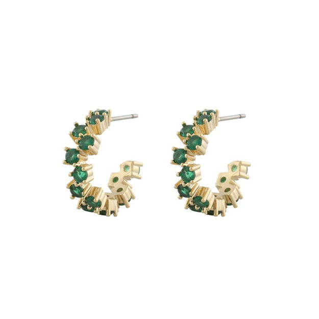 Nuit oval ear goldplated/green 