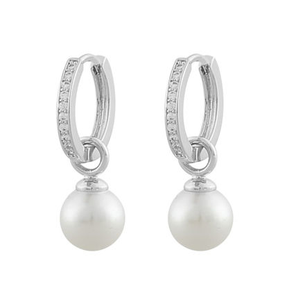 Core pearl ring ear s/white