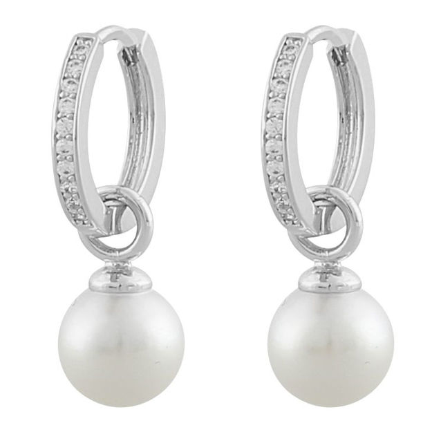 Core pearl ring ear s/white