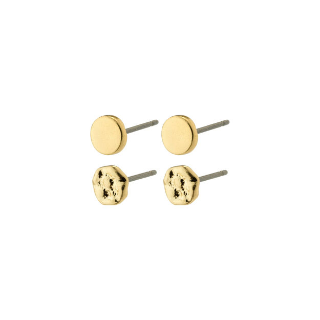 Pilgrim 2p ørepynt Leaf goldplated