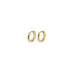 TYRA recycled chunky mini hoop earrings gold-plated