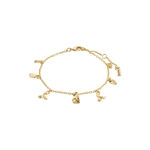 PEACE organic shape charm bracelet gold-plated