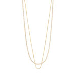 MILLE crystal necklace 2-in-1 gold-plated