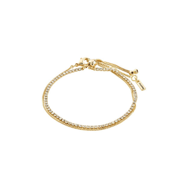 MILLE crystal bracelet 2-in-1 set gold-plated