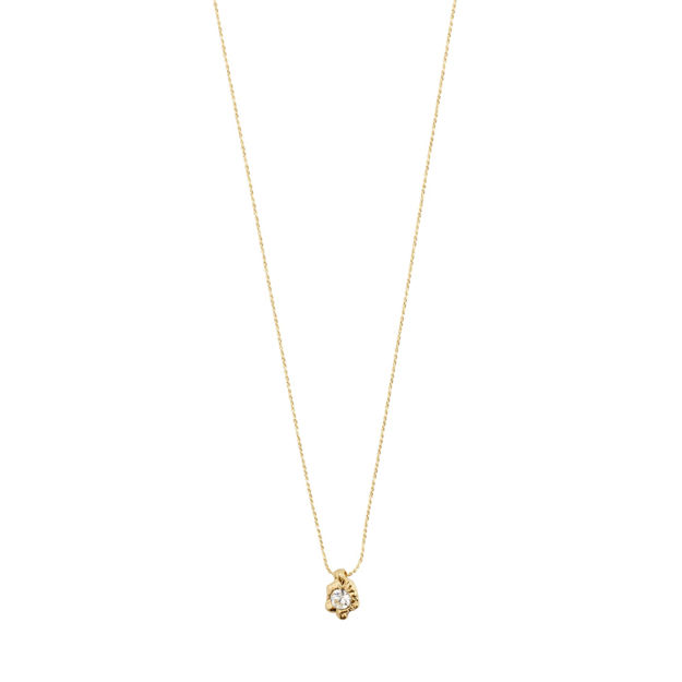 TINA recycled crystal pendant necklace gold-plated