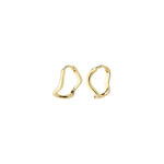 Bilde av ALBERTE organic shape hoop earrings gold-plated