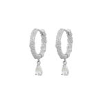 London ring pendant ear s/clear - Onesize