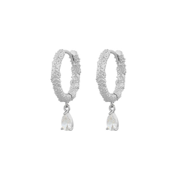 London ring pendant ear s/clear - Onesize