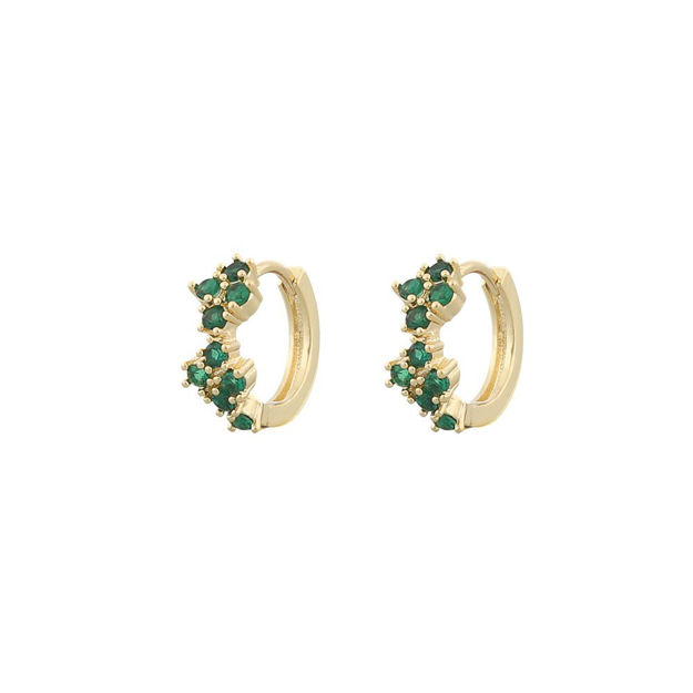 London ring ear g/green