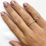 RING SØLV ROSÉ 2MM 1R CZ