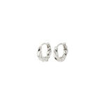 TAFFY recycled small swirl hoop earrings silver-plated