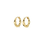 TAFFY recycled medium size swirl hoop earrings gold-plated