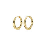 TAFFY recycled large swirl hoop earrings gold-plated
