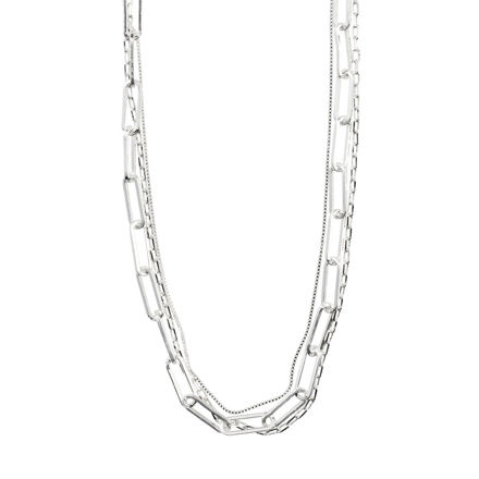 FREEDOM cable chain necklace 3-in-1 set silver-plated