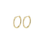 TRUDY large crystal hoop earrings gold-plated