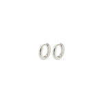 TYRA recycled chunky mini hoop earrings silver-plated