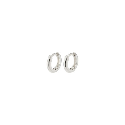 TYRA recycled chunky mini hoop earrings silver-plated