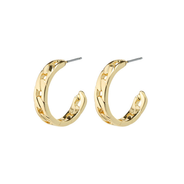 HOPE recycled half hoop earrings gold-plated