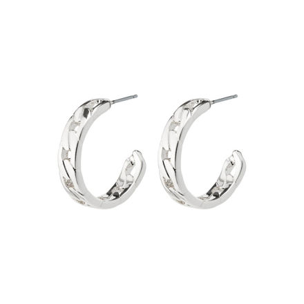 HOPE recycled half hoop earrings silver-plated