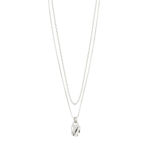 HOPE recycled pendant necklace 2-in-1 silver-plated