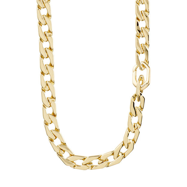 HOPE recycled open curb chain necklace gold-plated