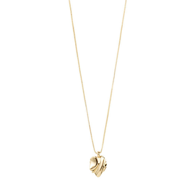 EM wavy pendant necklace gold-plated