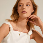 EM wavy pendant necklace gold-plated