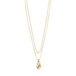 HOPE recycled pendant necklace 2-in-1 gold-plated