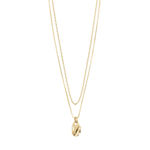 HOPE recycled pendant necklace 2-in-1 gold-plated
