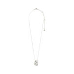 PEACE organic shape pendant necklace silver-plated