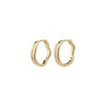 FREEDOM crystal hoop earrings gold-plated