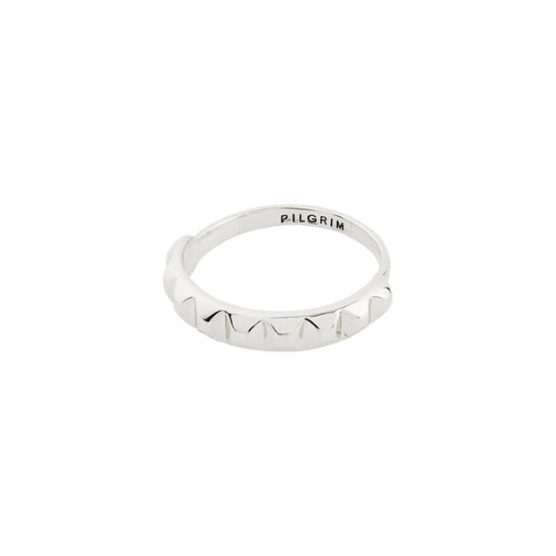 EAA pyramid shape ring silver-plated