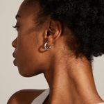 TYRA recycled chunky hoop earrings silver-plated