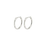 TRUDY large crystal hoop earrings silver-plated