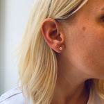 Luire small stone ear gold/clear