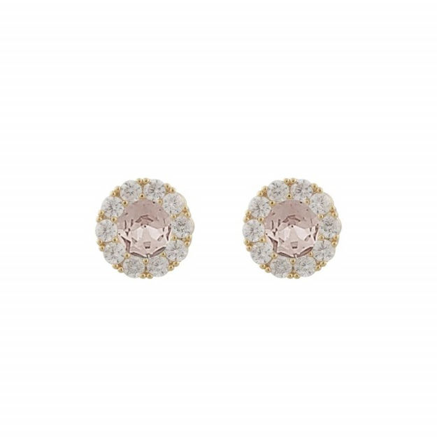 Nuit stone ear goldplated/champagne 