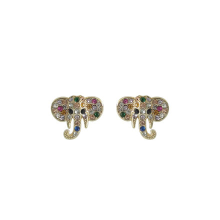 Charms small ear elephant g/clear