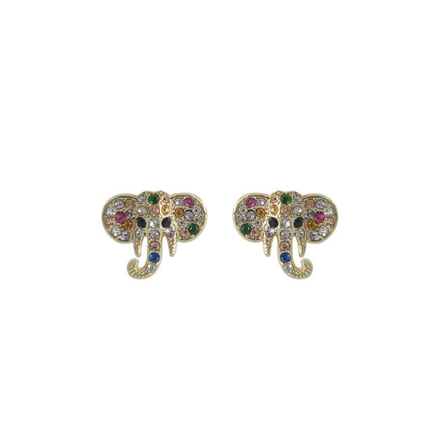 Charms small ear elephant g/clear