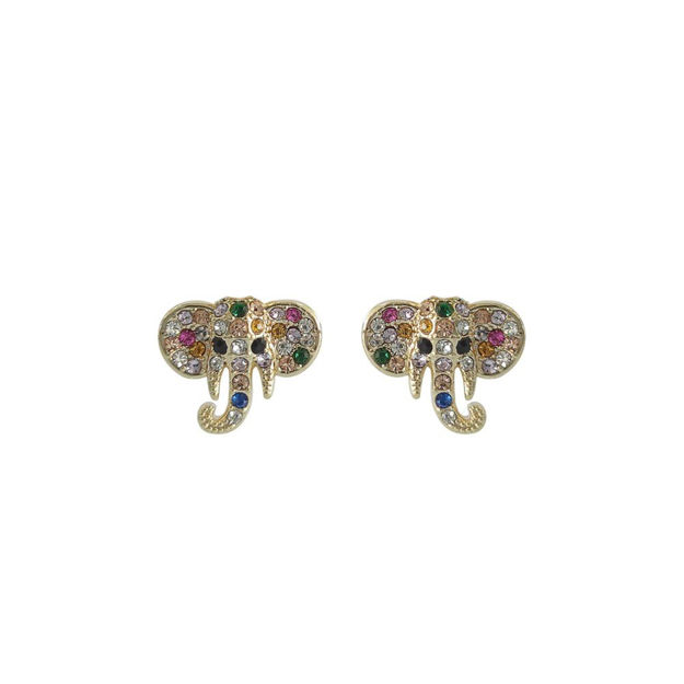 Charms small ear elephant g/clear