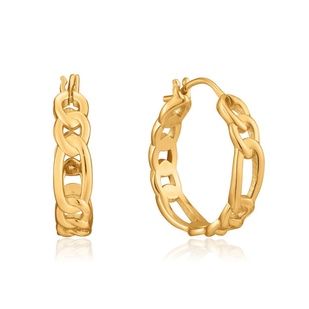 Bilde av ANIA HAIE FIGARO CHAIN HOOP EARRINGS E021-04G