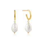 Bilde av ANIA HAIE PEARL MINI HOOP EARRINGS E019-02G